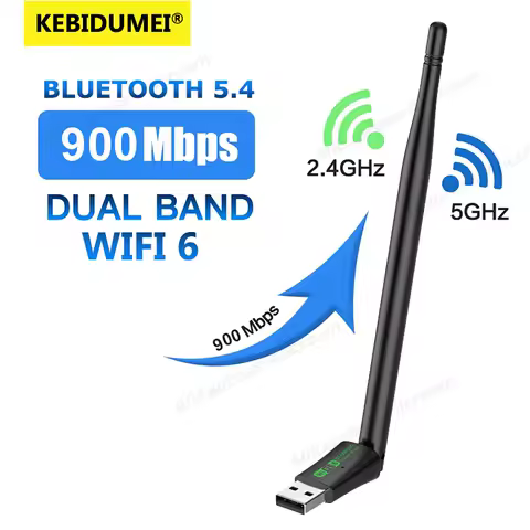 900Mbps USB WiFi Bluetooth 5.4 Adapter 2in1 Network Card Dual Band 2.4G 5GHz Wi-Fi Antenna Mini Wireless Receiver PC Accessories