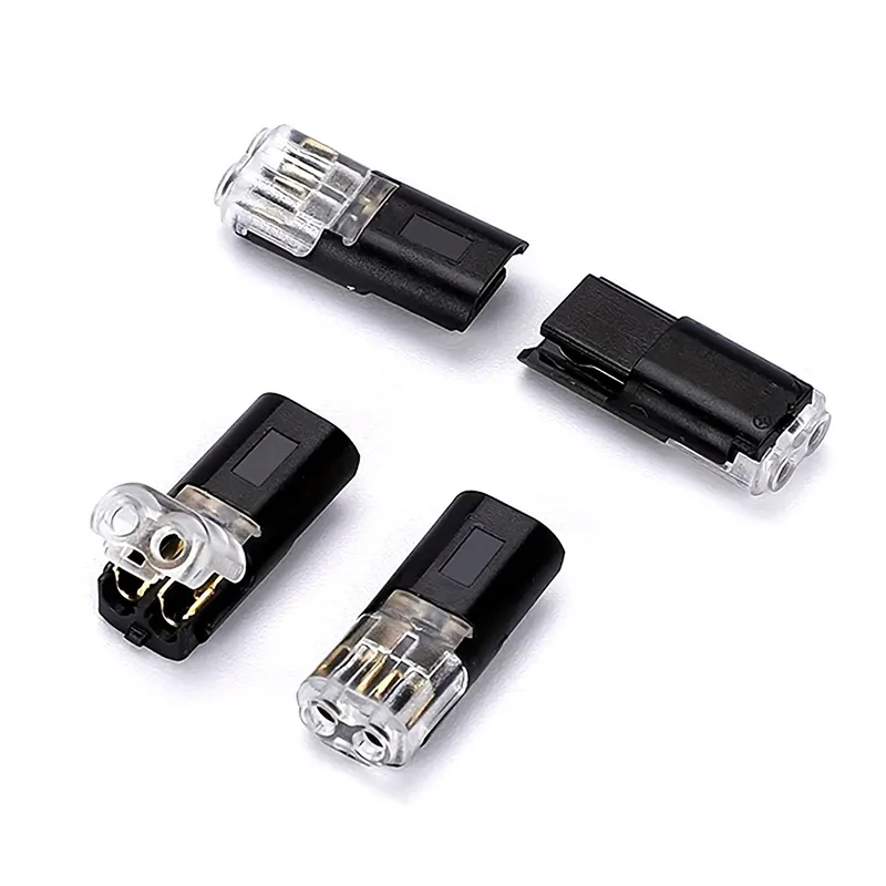 25Pcs D2 Double-Line Interlocking Detachable LED Connectors That Require No Soldering, Featuring Quick-Connect Terminals,
