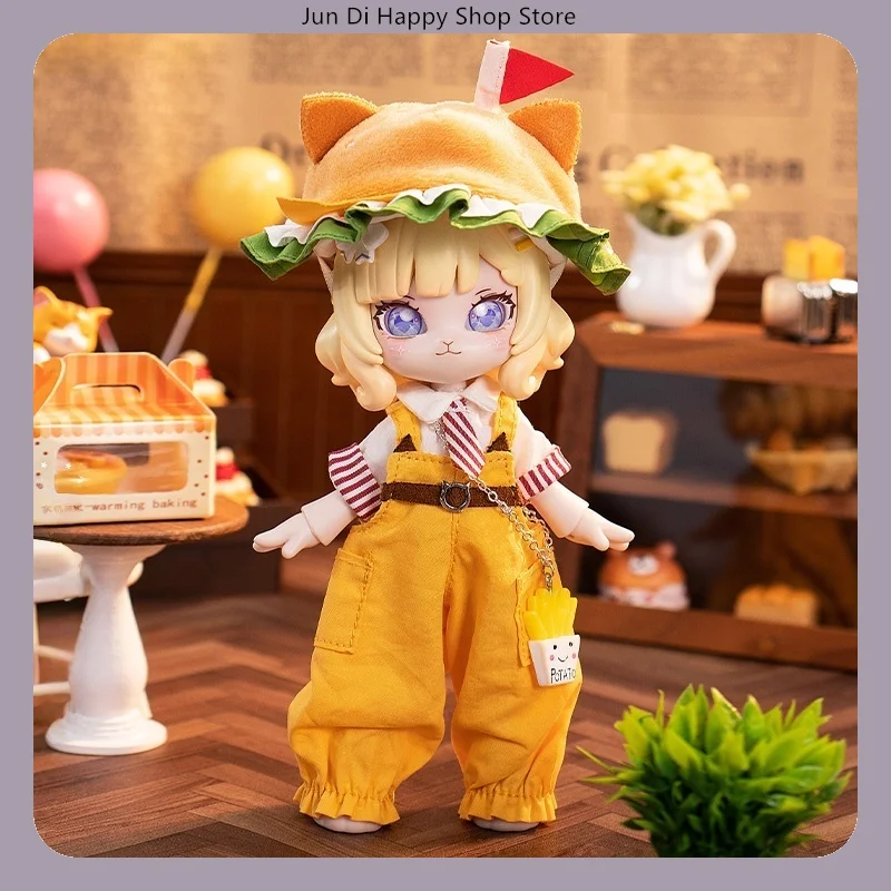 

COME4FREE 1/12 BJD Doll Clothes Dessert Series Cheesy Meow Burger Outfit Set for OB11 Doll Clothes