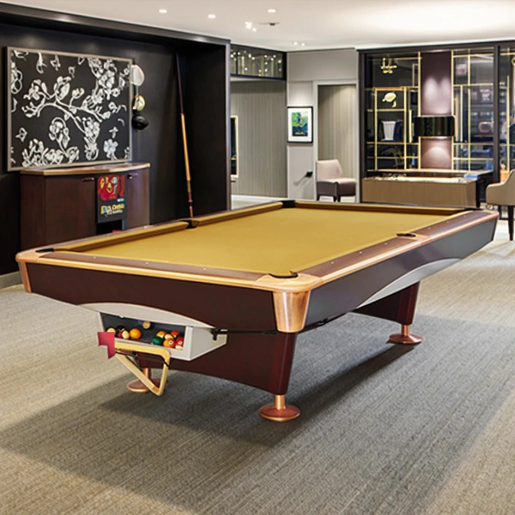 Multipurpose Gaming Marble Slate Pool Table With Automatic Return System, 8 Feet, With Chinese Snooker, Suitable For Sports Enth