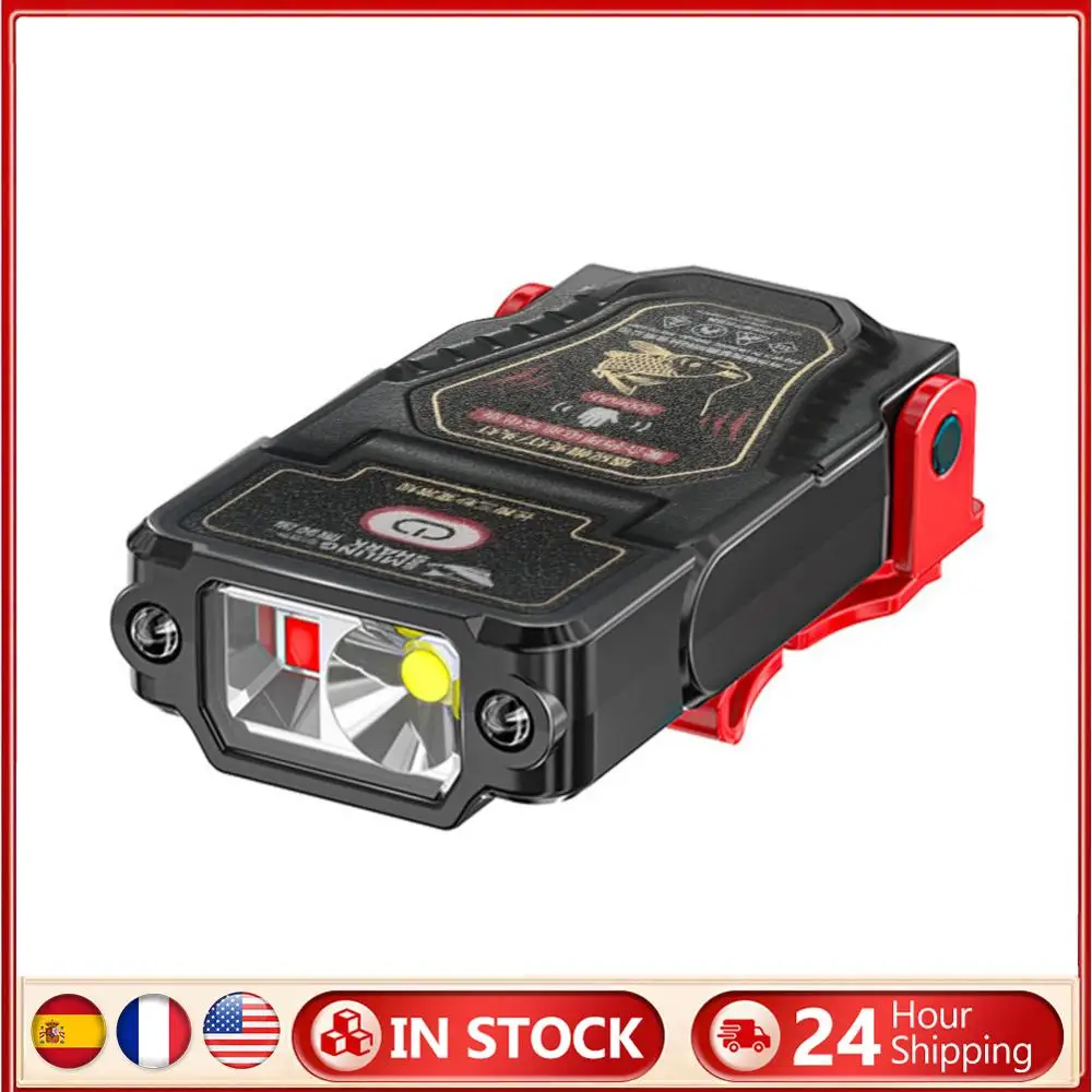 

Lightweight Hat Clip Headlight Super Bright Waterproof Led Headlamp Rechargeable Adjustable Angle for Outdoor Camping Emergency