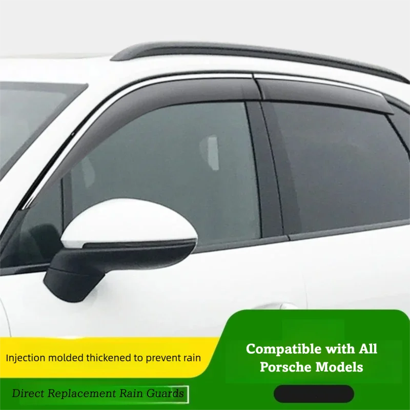 

​ For Porsche Cayenne 2008 2009 2010 2011 2012-2025 Macan Chrome Rain Guard, Window Vent Visor Trim Modification Accessories​