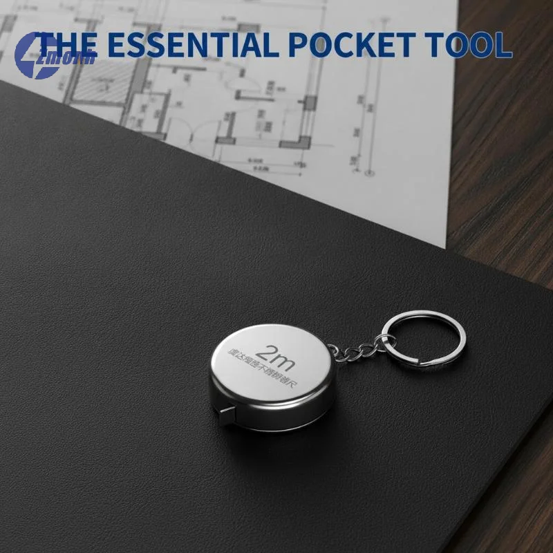 New！1PCS Mini 2m Small Tape Measure Keychain, Stainless Steel Retractable Key Ring Tape Measure Precision Pocket Tape Measure