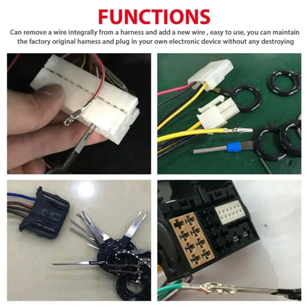 26/38/41/59Pcs Automotive Plug Pullers Car Terminal Removal Repair Tools Electrical Wiring Crimp Connector Pin Extractor Kit view 6