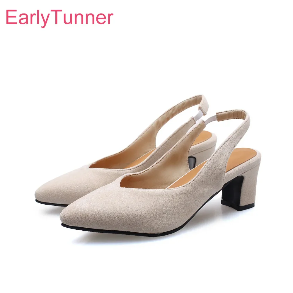 

Brand New Summer Sexy Beige Pink Women Dress Sandals Fashion 3 Inch Heels Lady Shoes Plus Big Small Size 30 43 48