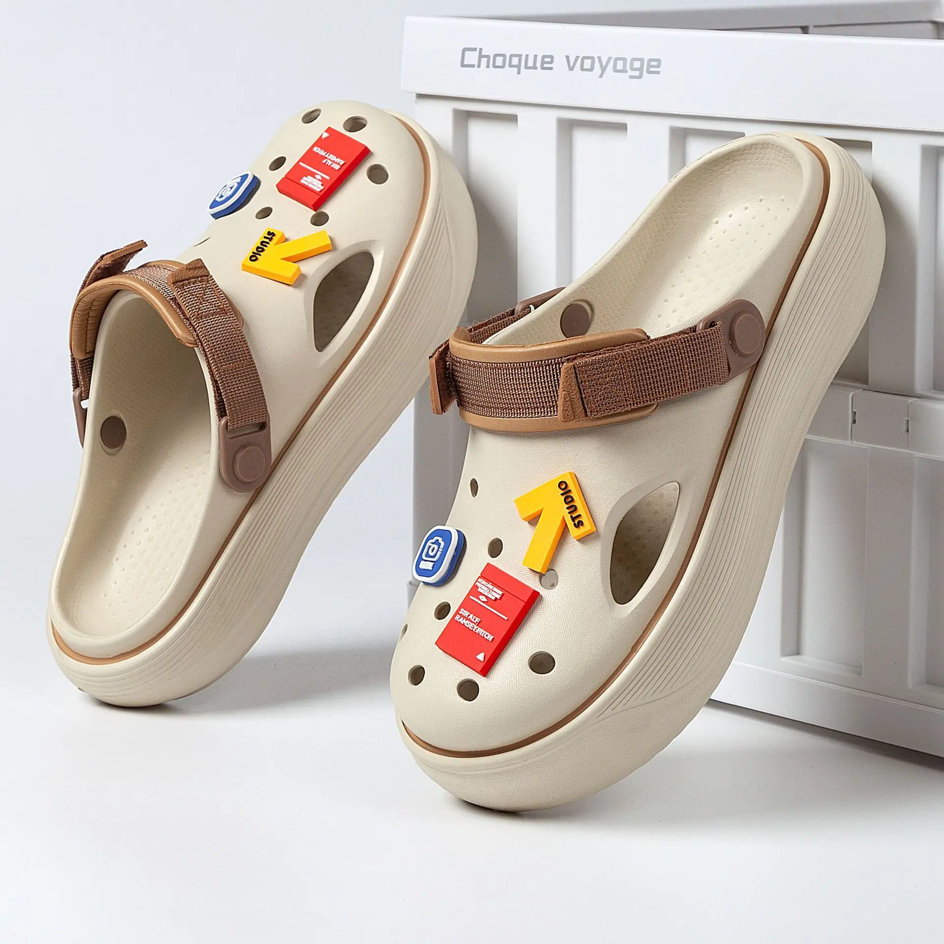 Kids Chunky Platform Clogs Luxury Summer Beach Breathable EVA Slides Non-Slip Garden Shoes Sports Sandals for Boy Girls