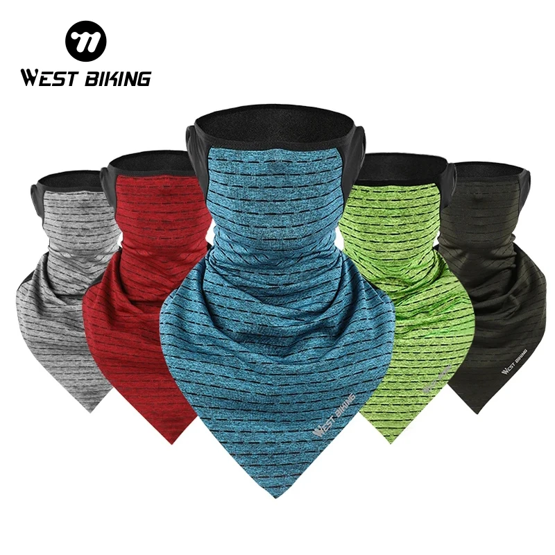 WEST BIKING Cycling Face Mask Windproof Riding Scarf Breathable Bike Bicycle Equipment Headscarf Anti-UV Bicycle Face Cover Mask