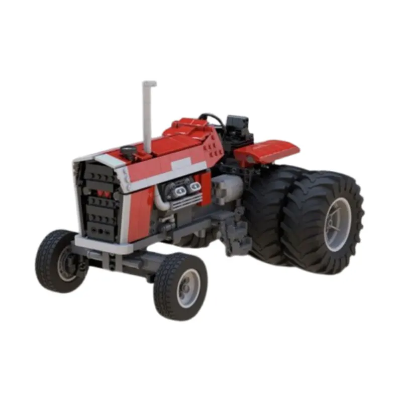

981-piece small particle building blocks MOC tractor truck model toy gift set with V8 engine