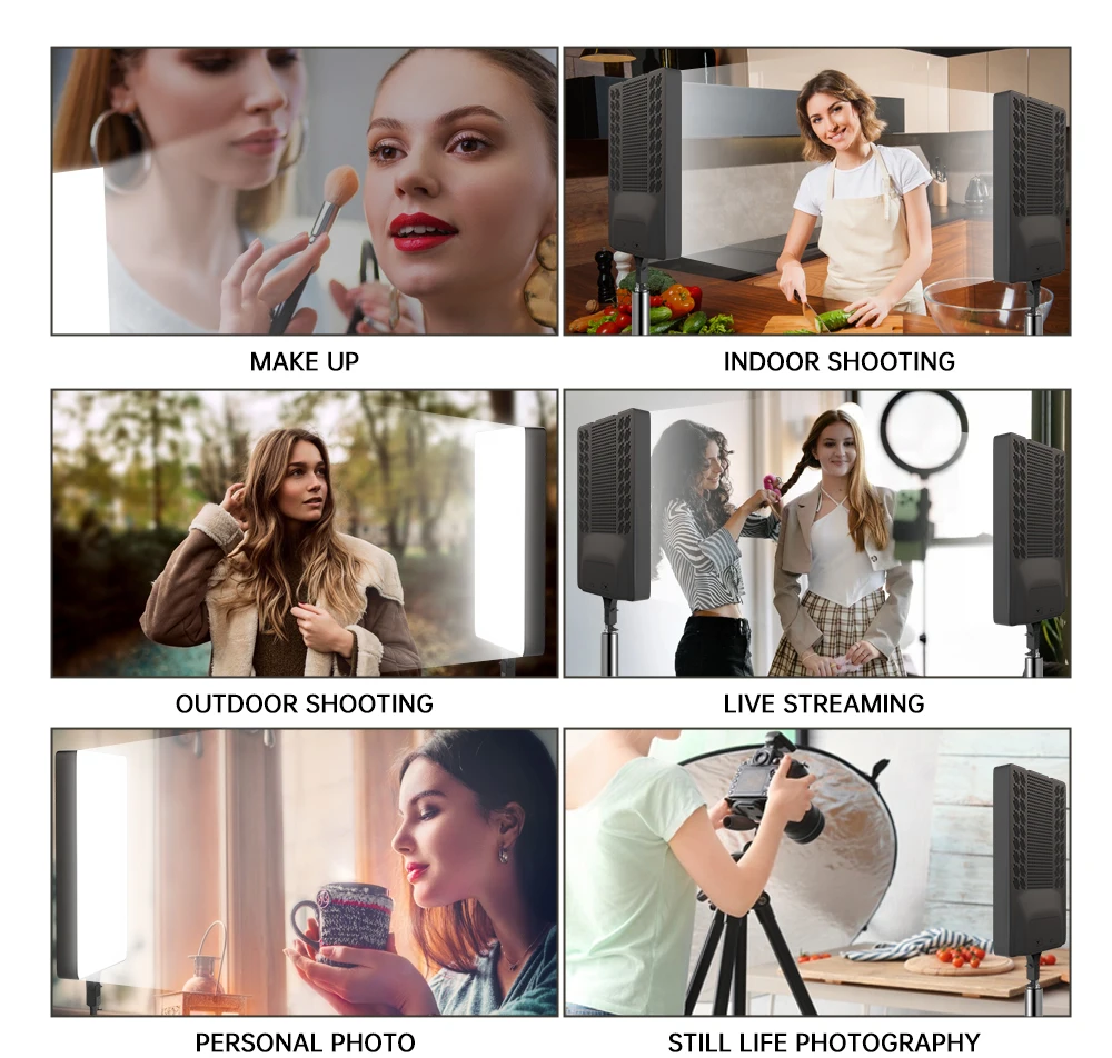 24'' 90W Panel Flache Bi Farbe Beleuchtung LED Video Licht Fotografie Selfie Dimmbare Foto Studio Live Stream Füllen lampe – Detail 4