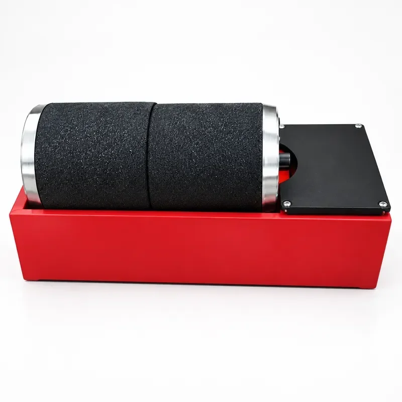 Jewellery Electric Polishing Grinding Machine, 230V Low-speed Variable Speed Rotary Polisher with Double Rubber Drum