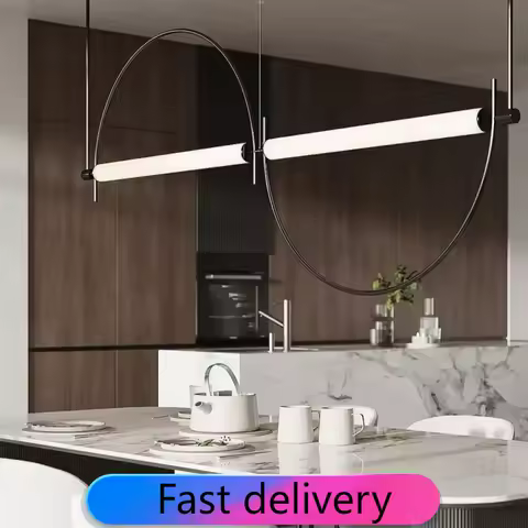 Candelabros LED Colgantes de Diseño Minimalista, Luces Colgantes para Sala de Estar, Oficina, Dormitorio, Interior, Casa, Villa