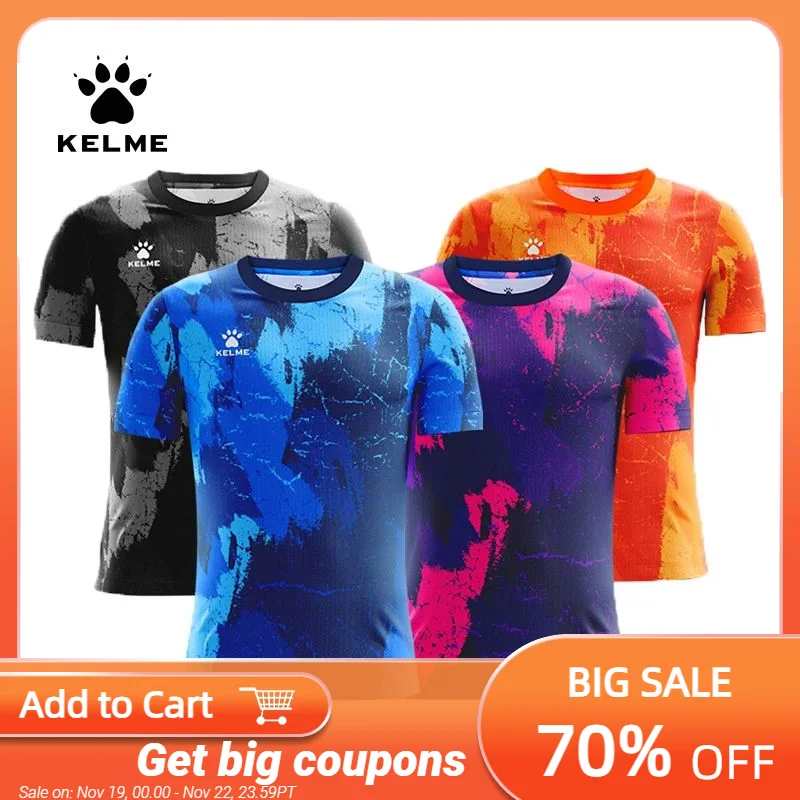 

KELME Official Flagship Quick-Drying Football Jersey Top Game Custom Jersey Men's Training Sports Jersey 8251ZB1001