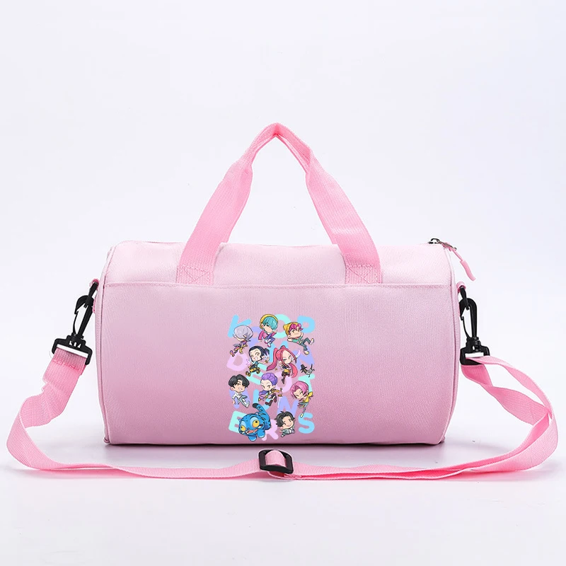 デーモンハンターガール キャリー トラベル トートバッグ ケース キュート アニメプリント Y2K カワイイ 女性 ジム ダンス 大容量 スポーツ ショルダー ハンドバッグ