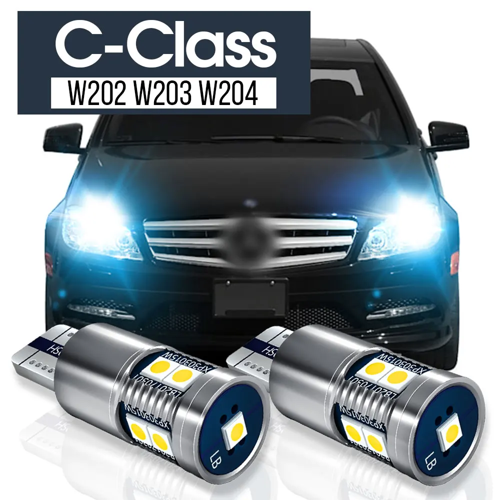 Luz LED de estacionamiento, accesorios de lámpara Canbus para Mercedes Benz Clase C W202 W203 W204 2005 2006 2007 2008 2009 2010, 2 uds.