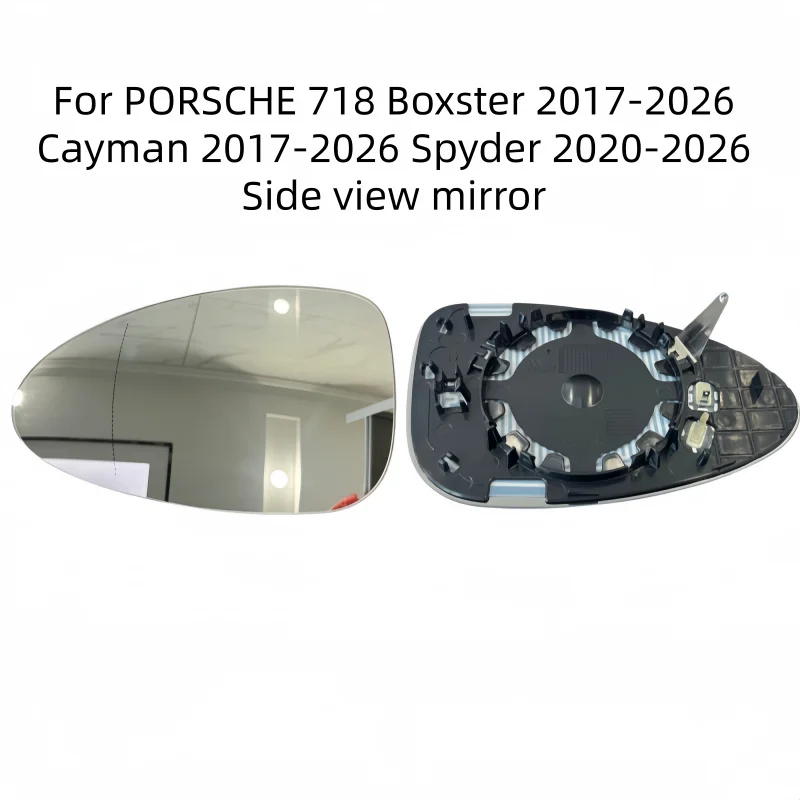 For Porsche Cayman 2017-2026 718 Boxster 2017-2026 Spyder 2020-2026 Side View Mirror 982857522 982857521 Car Heated Mirror Glass