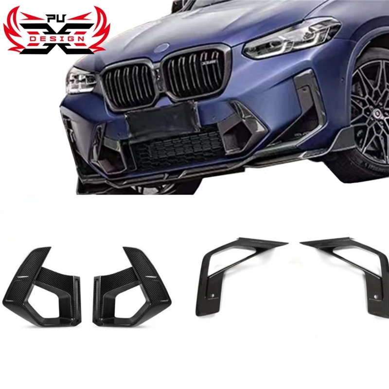 

Front Air Intake lower air vent Dry Carbon Fiber Front Air Intake Bumper Lip For BMW X3M F97 X4M F98 lci Body Kits