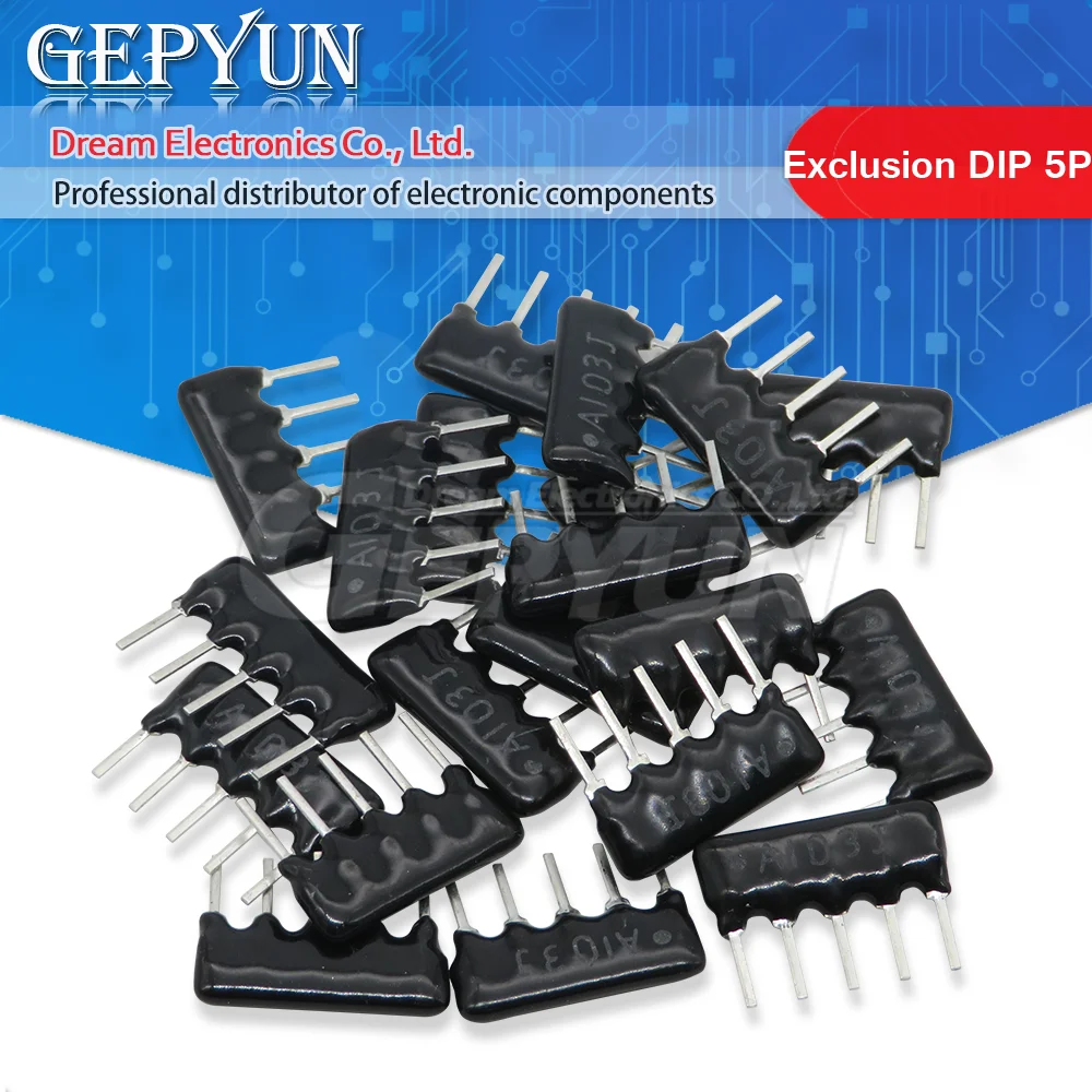 10pcs 5PIN 9PIN exclusion Network Resistor array DIP 100 220 330 470 510 680 1K 1.2K 1.5K 2K 2.2K 3.3K 4.7K 6.8K 10K 100K ohm