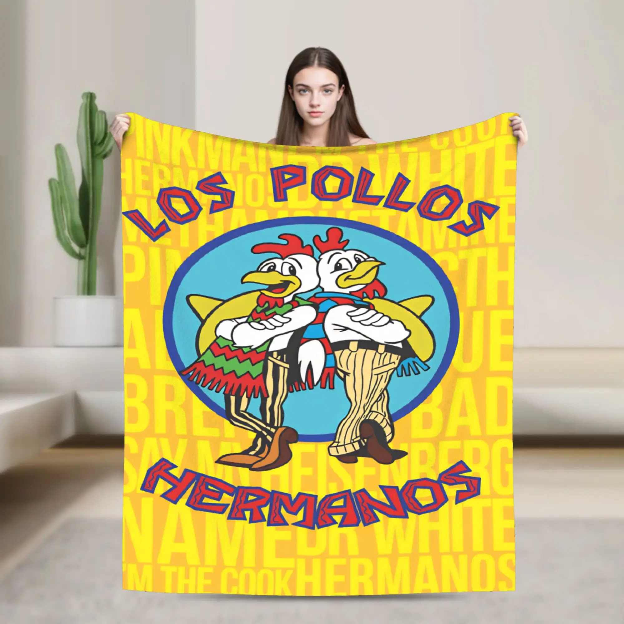Breaking Bad LOS POLLOS Chicken Brothers Printed Blankets Quality Warm Soft  Throw Blanket Winter Outdoor Aesthetic Bedspread