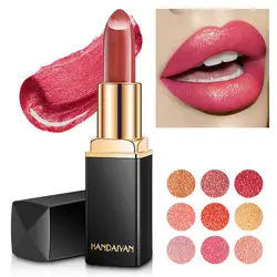 Brand Professional Lips Makeup Waterproof Shimmer Long Lasting Pigment Nude Pink Mermaid Shimmer Lipstick Luxury Makeup Cosmetic