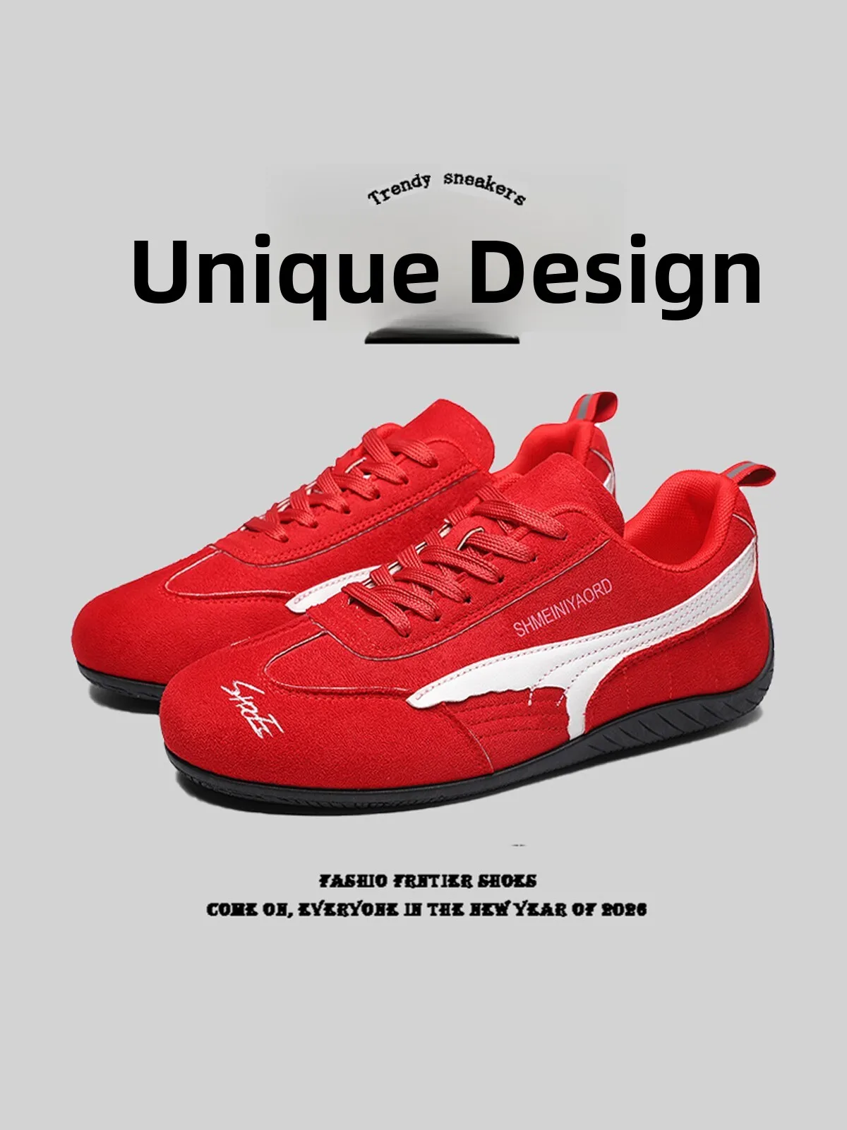 Men's Casual Sport Shoes Soft Bottom Anti-Slip Trendy All-Match Autumn New Style Youth Fashion Single Shoes Comfortable Mesh