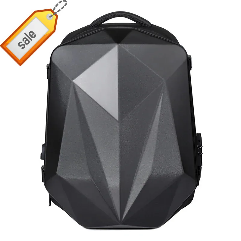 

Men's 17.3''Laptop 50 L Large Capacity USB Port Bag Hard Case Gaming Laser Diamond Commuting Business Backpack