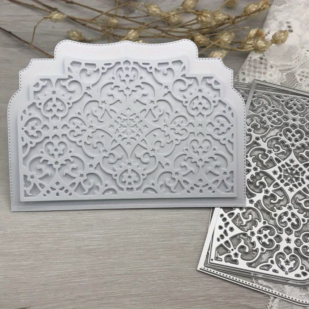 

1 шт., металлические штампы, форма для резки, кружевные украшения для открыток, скрапбукинг, лезвие для рукоделия, трафареты, штампы