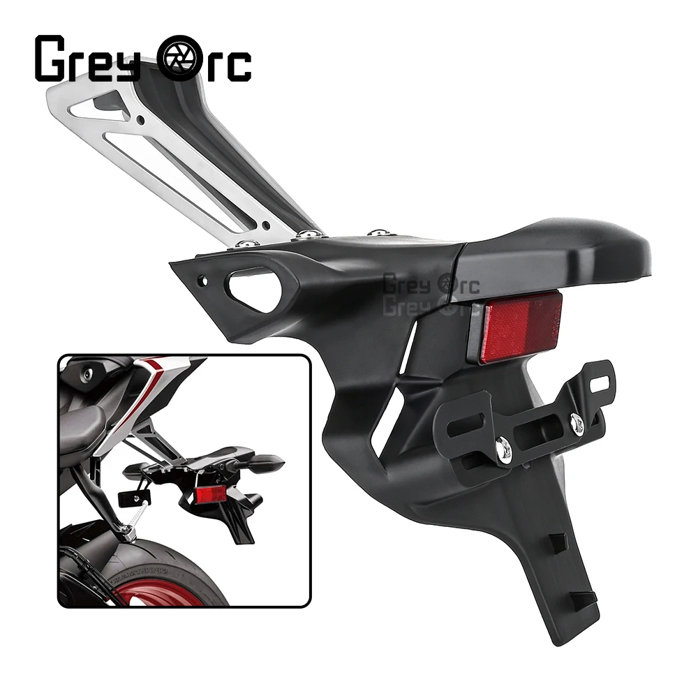 For YAMAHA YZF R6 2017 2020 18 19 Rear Fender Mudguard Cover License Registration Plate Taillight Bracket Motorcycle Accessories