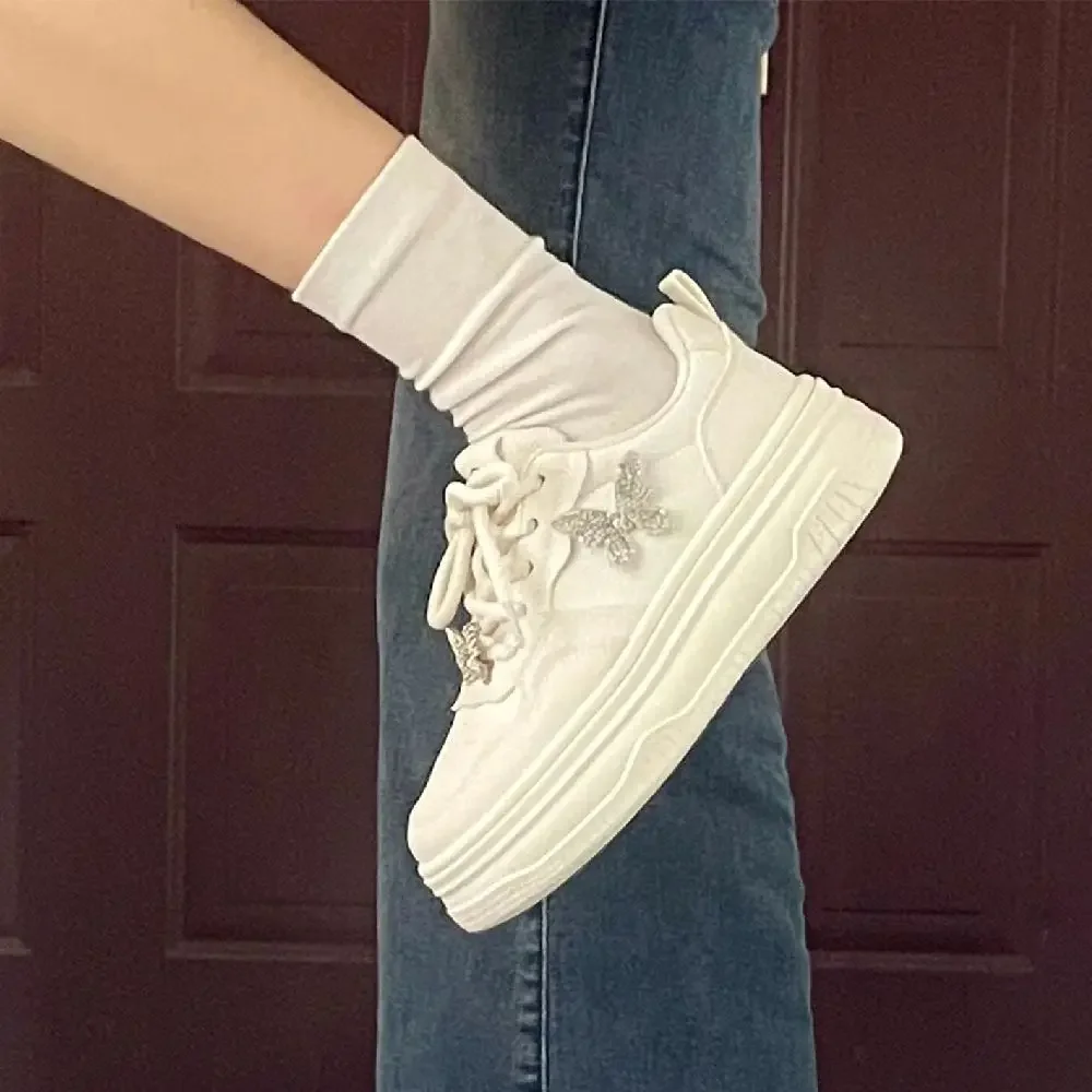 

High on Platform Sneakers Shoes for Women Comfortable and Elegant Stylish Offers Cheap Original New Arrival 2025 Woman Footwear