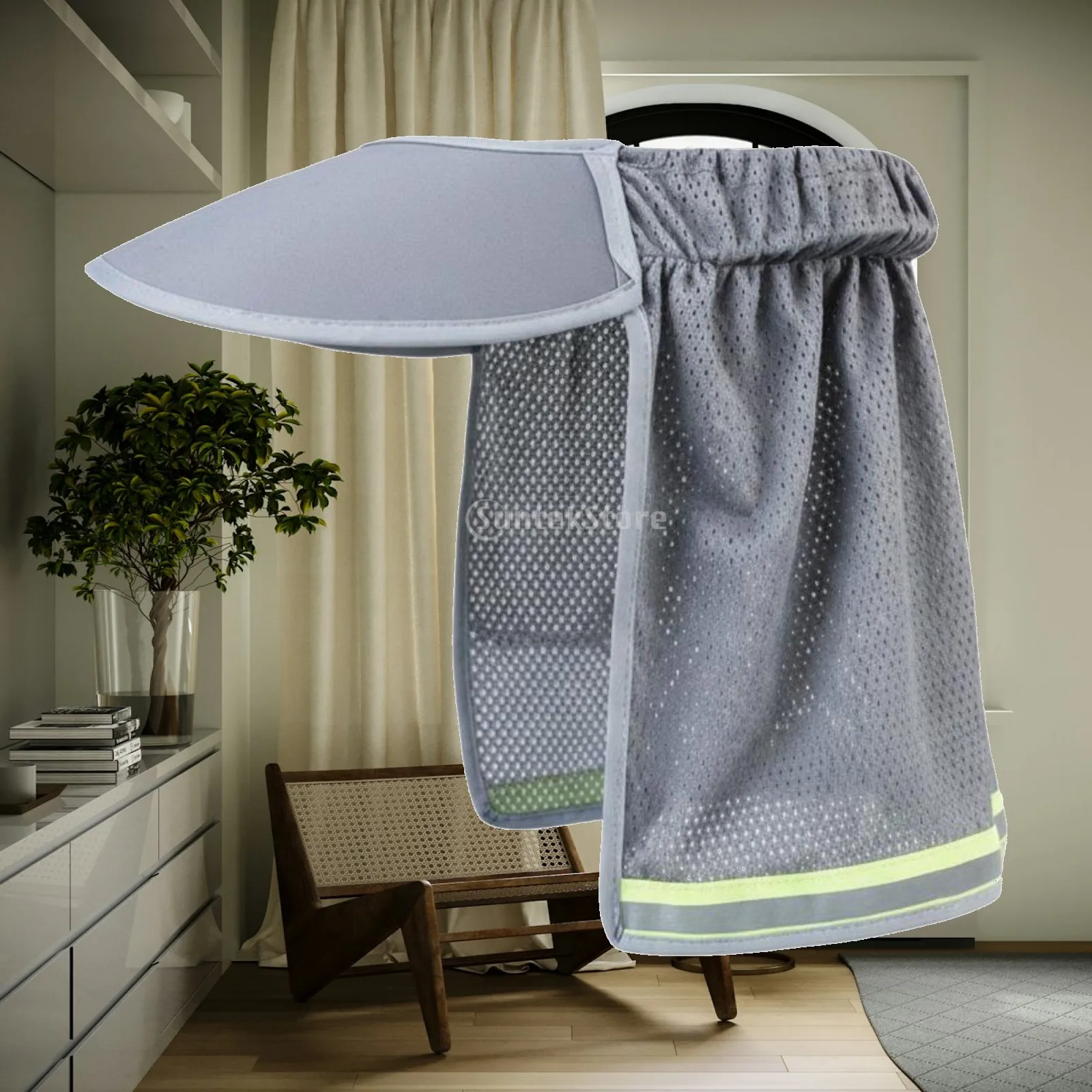 Sun Protection Visor Mesh Helmet Shade with Reflective Strips Hard Hat Cover for Construction Outdoor Safety