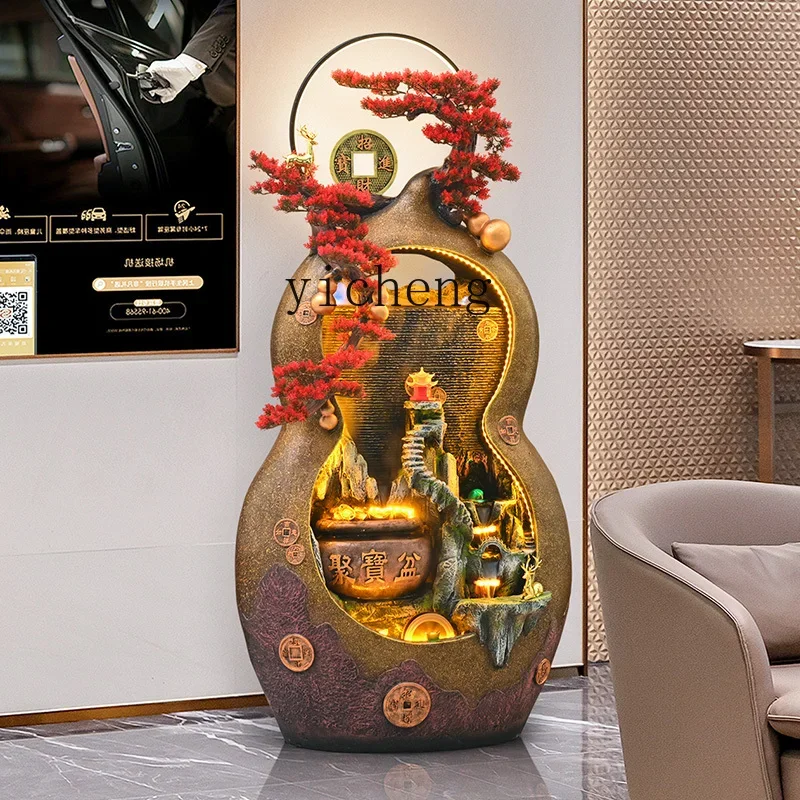 L7-14 lucky gourd flowing water ornament domestic circulation fish pond feng shui ball entrance feng shui wheel
