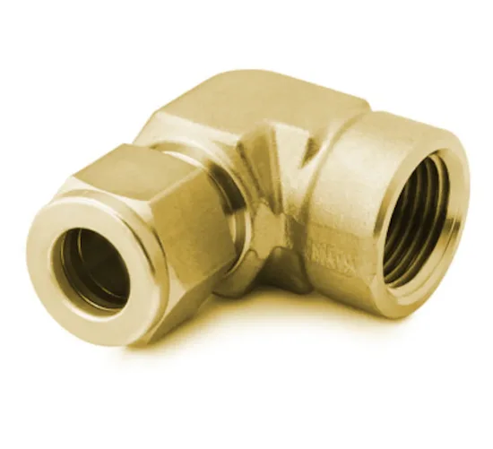 B-400-8-4 Brass 1/4 in Tube Fitting 1/4 in Internal Thread NPT Elbow