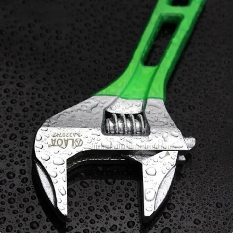 6 inch Adjustable Wrench Mini Monkey Short Handle Spanner HCS Material Laser Scale Rubber Wrapped Key