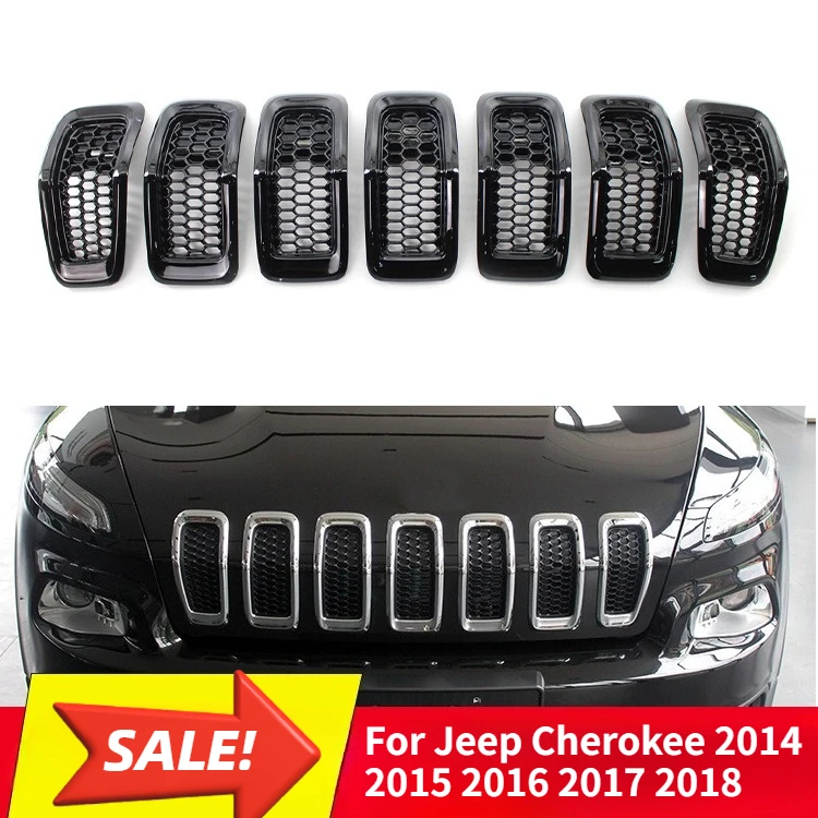 chrome-glossy-car-abs-front-mesh-racing-grills-for-jeep-cherokee-2014-2015-2016-2017-2018-exterior-honeycomb-racing-grille