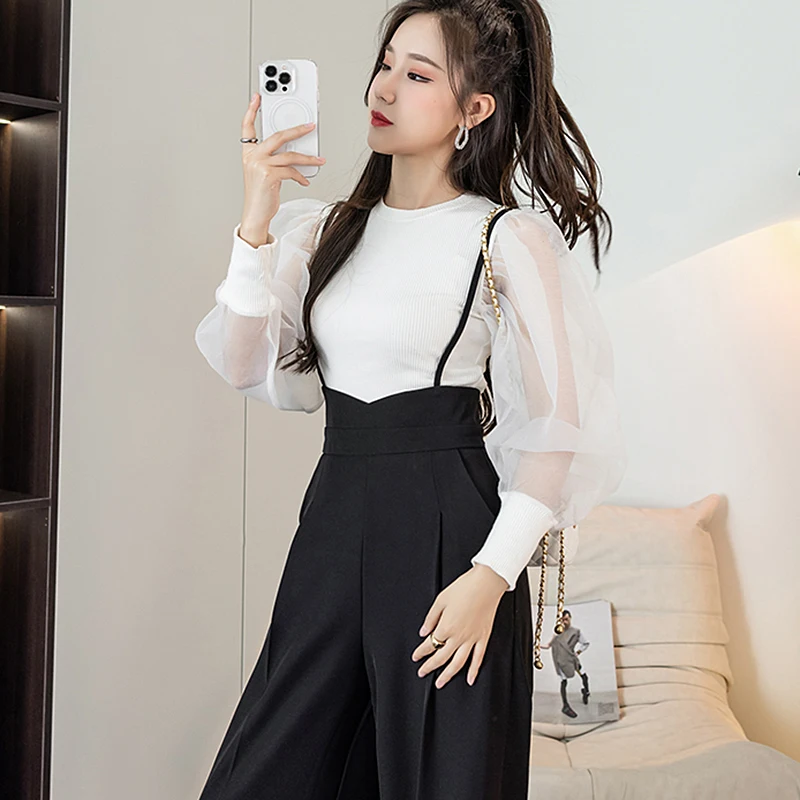 Office Lady High Waist Suits Pants Women Spring Autumn Loose Long Trousers Wide Leg Pantalon Femme