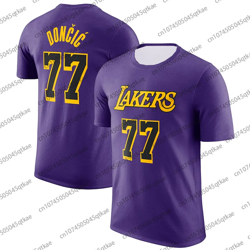 2025 New Hot Selling Doncic No. 77 American Basketball Sports T-Shirt Breathable Training Tee Men Women Kid Fashion Casual Top