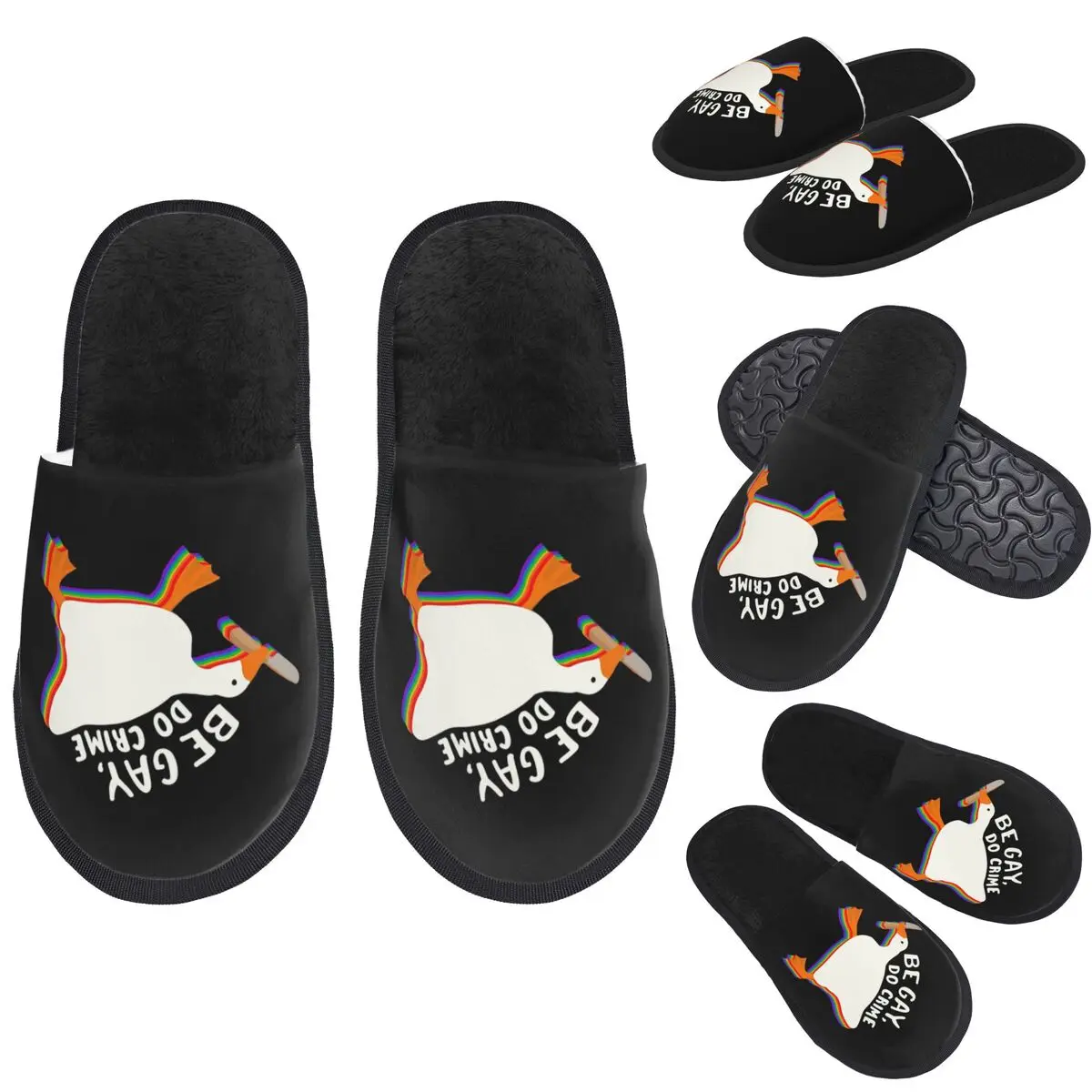 مخصص يكون مثلي الجنس تفعل الجريمة أوزة النعال رغوة الذاكرة الدافئة لينة النساء شبشب منزل غرفة نوم أحذية مريحة