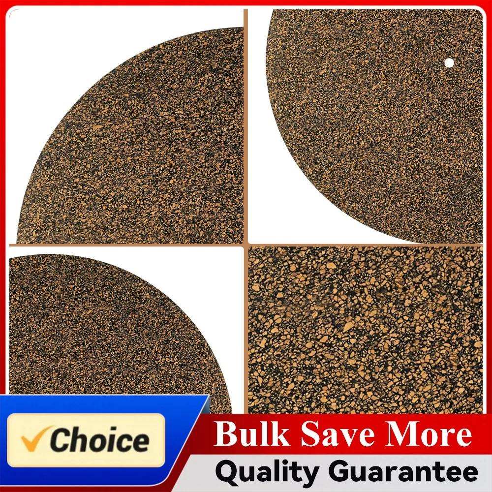 Cork & Rubber Turntable Platter Mat Anti-Slip Anti-Static Thick Vinyl Player Platter Pad with High Fidelity for LP Record Player