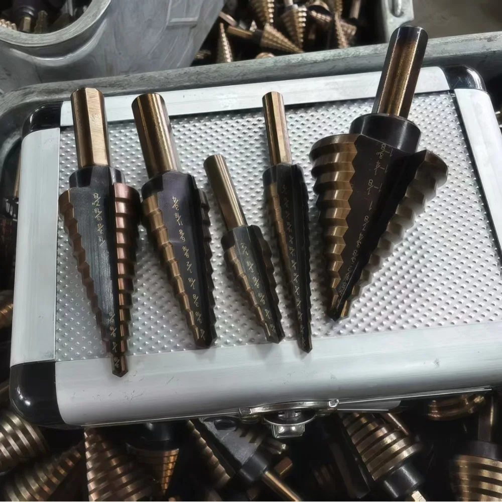 Pagoda Diamond Drill Step Drill Bit Opening Tools High Speed ​​Stee Metal Hole Cutter Core Cone Drilling Tools Set