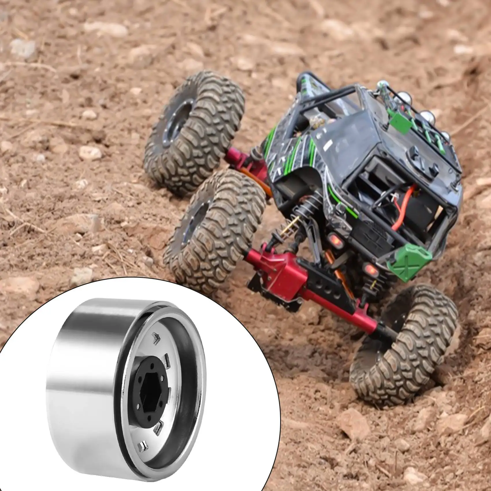 【CYBER MONDAY】4PCS 1.9 Metal Beadlock Wheel Hub Rim for 1/10 RC Crawler SCX10 90046 AXI03007 TRX4 D90,1