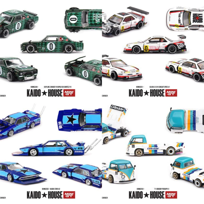 

Предзаказ: Kaido House x MINI GT 1:64 Skyline Silvia KAIDO STAR V2 T1 — коллекционная модель автомобиля из литого металла