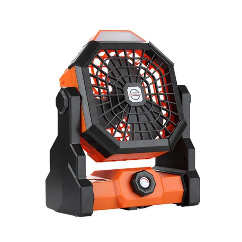 -A95Z 7800Mah ventilateur de Camping à piles rechargeables ventilateur de Camping Portable avec veilleuse LED Orange