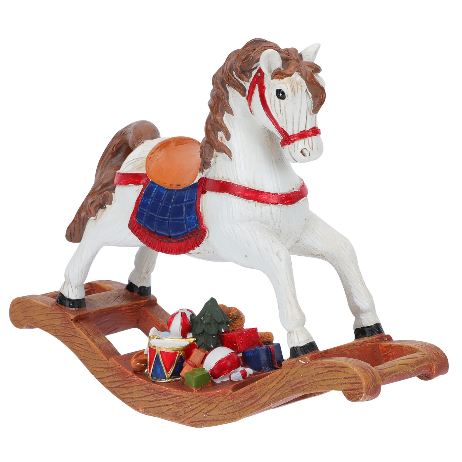 

1Pcs Resin Hobbyhorse Decoration Fine Craftsmanship Xmas Tabletop Ornament Resin Artware Vivid Home Office Decor