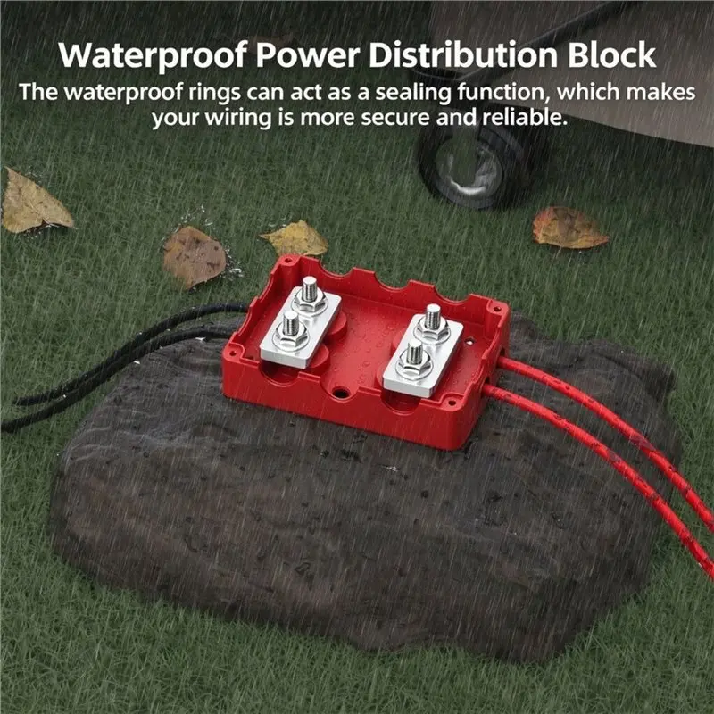 PORK-Heavy Duty 400A 48V Negative Bus Bar Junction Box For Marine Distribution Block Car Audio 400A Marine Bus Bar