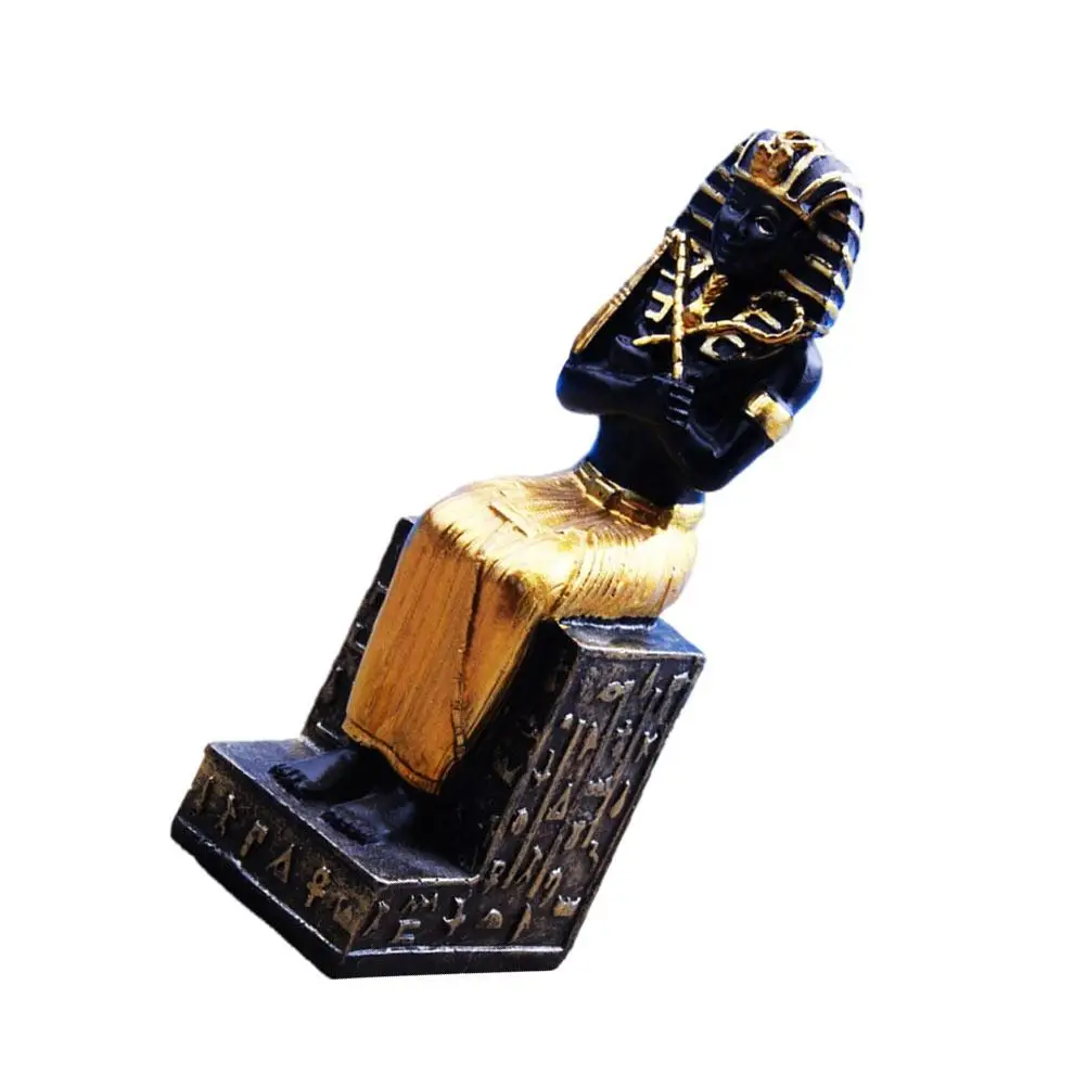 

Egyptian Pharaoh Figurine Model Vintage Ornaments Desktop Resin Statue Decors Office Goldendoodle