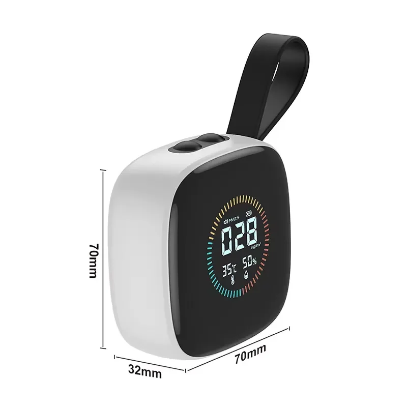 For Mini Compact PM2.5 Air Quality for Indoor Dust Particulate Monitoring with Real-Time LCD Display and Portable