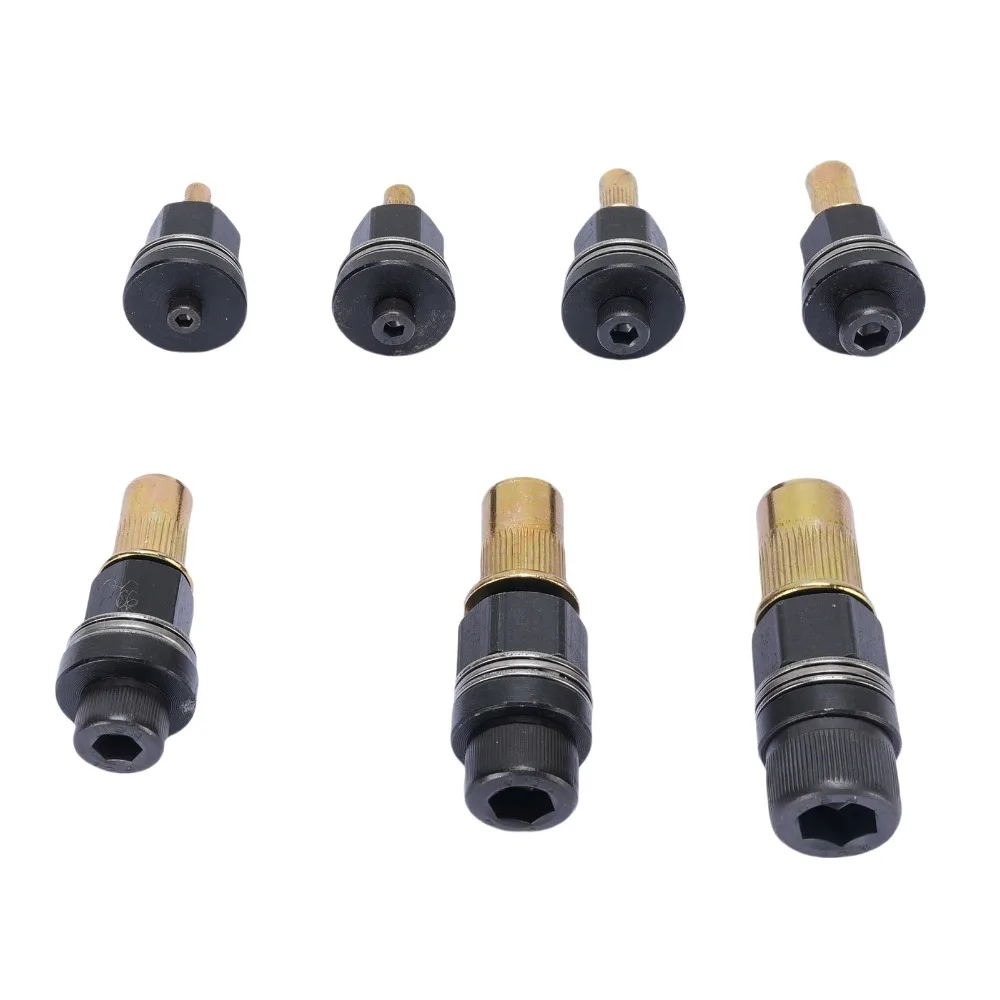 7pcs Mandrel Head Set Rivet Nut Tool Drill Powered Operation Versatile Design Hand Rivet Nut Kit Manual Operation Nutsert Tool