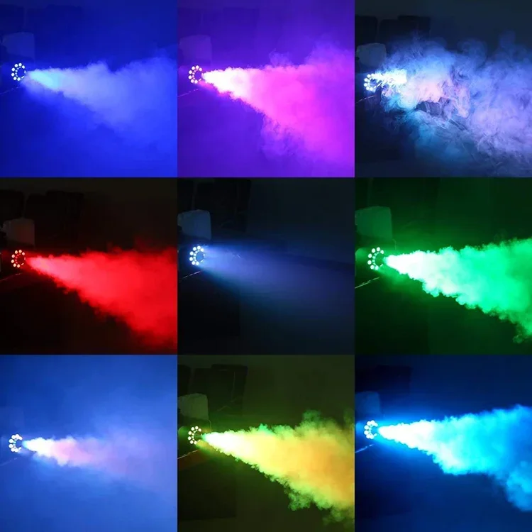 1500 Вт Хэллоуин DJ дымовая туманная машина RGB 9 светодиодный провод/дистанционное управление вечерние сценическая туманная машина Хэллоуин концерт