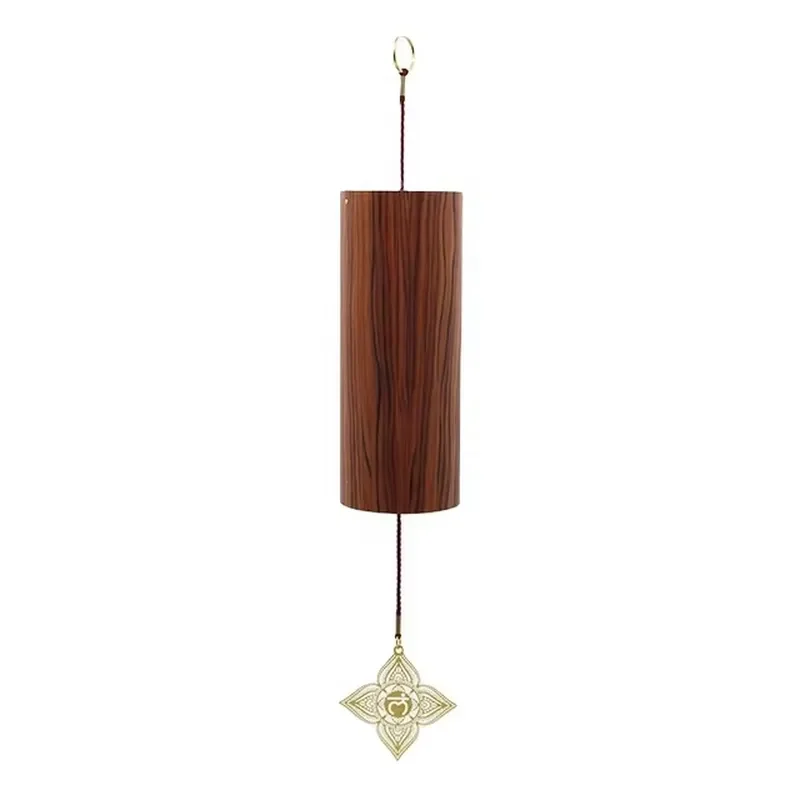 Natural Bamboo Wind Chimes Mountain Rain Sound Healing Crystal Decor for Home Yoga Meditation Zen Garden Outdoor Hanging