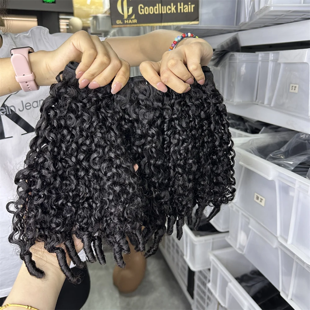 

Burmese Curly Bundles 100% Human Hair Bundles Pix Curly Bundles Raw Unprocessed Human Hair Double Weft Extensions 1/3/4 Pcs