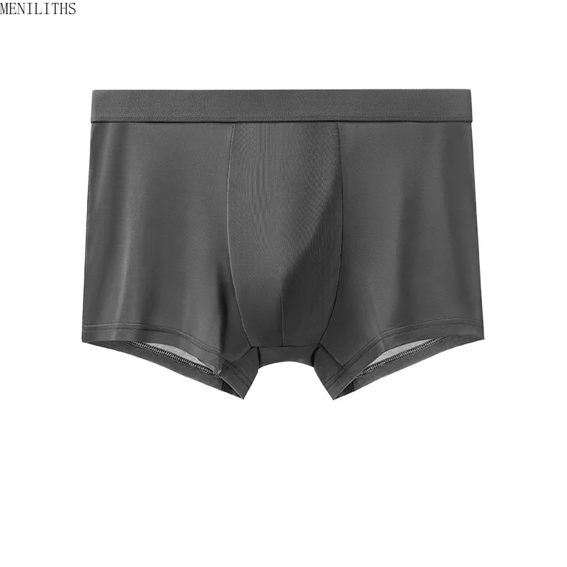 4pcs Men's Summer Ice Silk Boxers Briefs Males Underwears Boys Comfort Underpants Shorts Mans Ultra-thin Breathable Sexy Panties